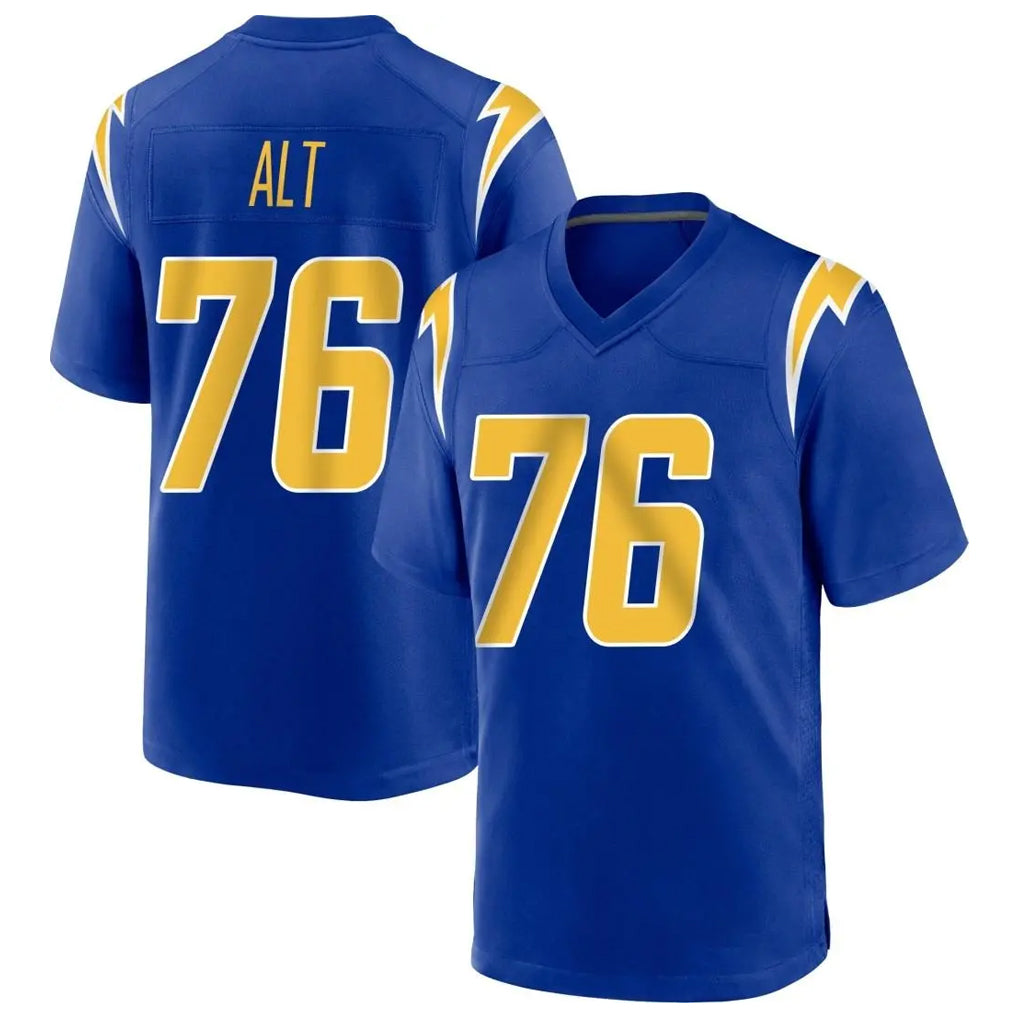 Blackjersey LA.Chargers #76 Joe Alt Player Royal Home Game Stitched Jerseys
