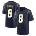 Blackjersey LA.Chargers #8 Omarion Hampton Player Navy Home Game Stitched Jerseys