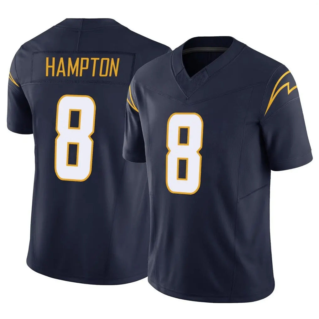 Blackjersey LA.Chargers #8 Omarion Hampton Player Navy Limited Vapor F.U.S.E. Home Game Stitched Jerseys
