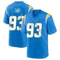 Blackjersey LA.Chargers #93 Teair Tart Player Blue Home Game Stitched Jerseys