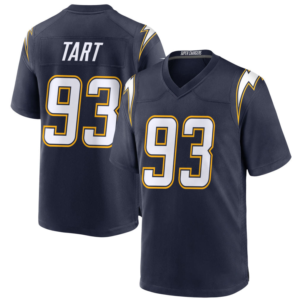 Blackjersey LA.Chargers #93 Teair Tart Player Navy Alternate Home Game Stitched Jerseys