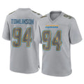 Blackjersey LA.Chargers #94 Dalvin Tomlinson Player Gray Atmosphere Fashion Home Game Stitched Jerseys