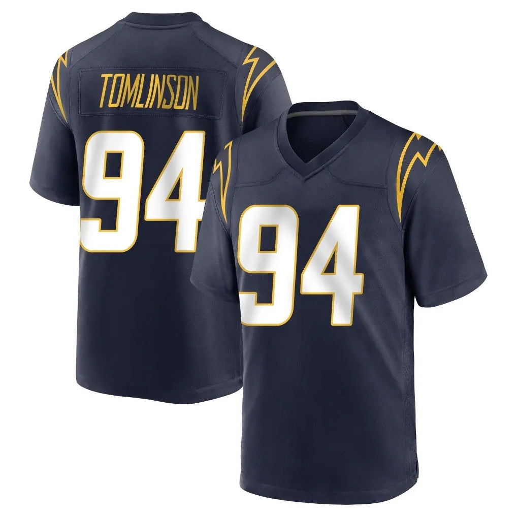 Blackjersey LA.Chargers #94 Dalvin Tomlinson Player Navy Home Game Stitched Jerseys