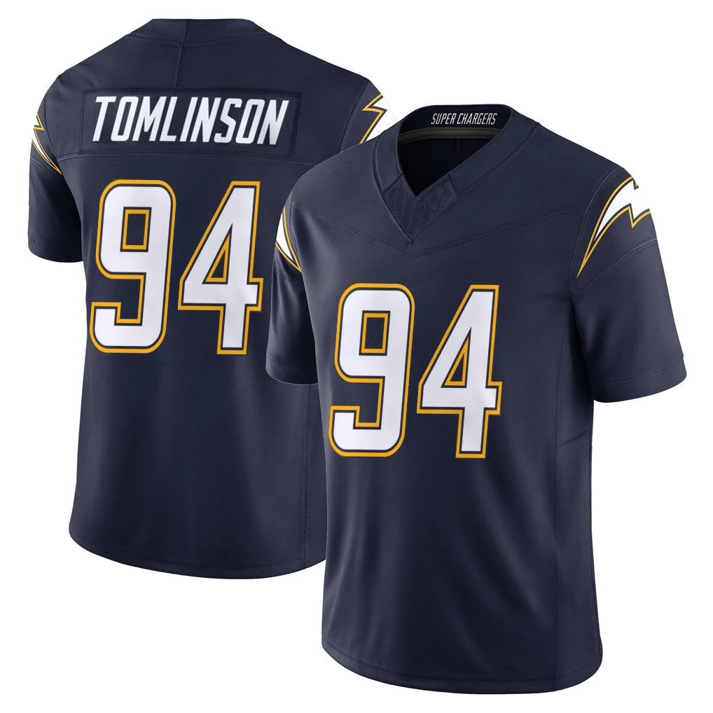 Blackjersey LA.Chargers #94 Dalvin Tomlinson Player Navy Vapor F.U.S.E. Limited Home Game Stitched Jerseys