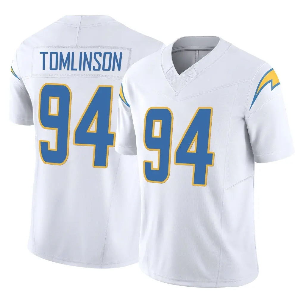 Blackjersey LA.Chargers #94 Dalvin Tomlinson Player White Limited Vapor F.U.S.E. Home Game Stitched Jerseys