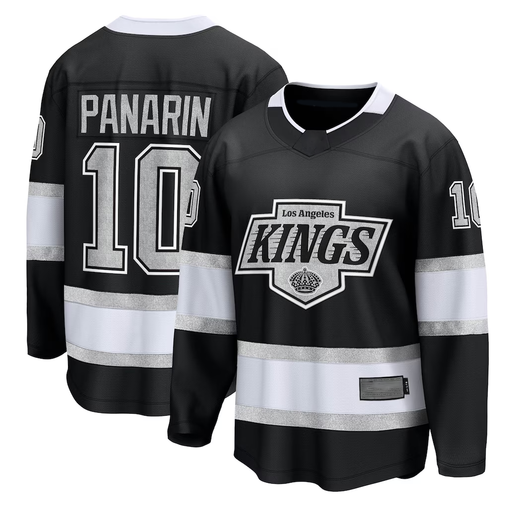 Blackjersey LA.Kings #10 Artemi Panarin Black Home Breakaway Jerseys