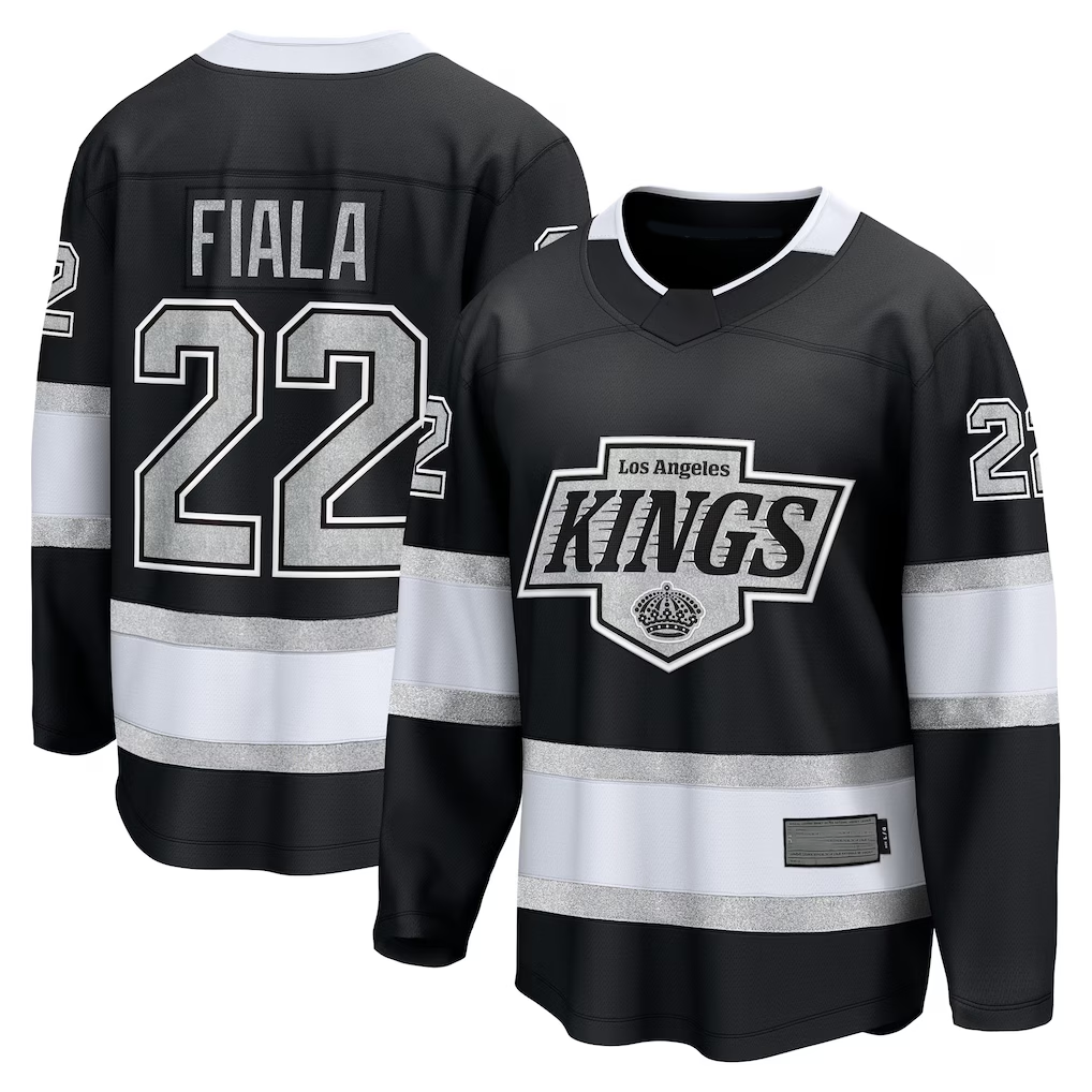 Blackjersey LA.Kings #22 Kevin Fiala Black Home Breakaway Jerseys