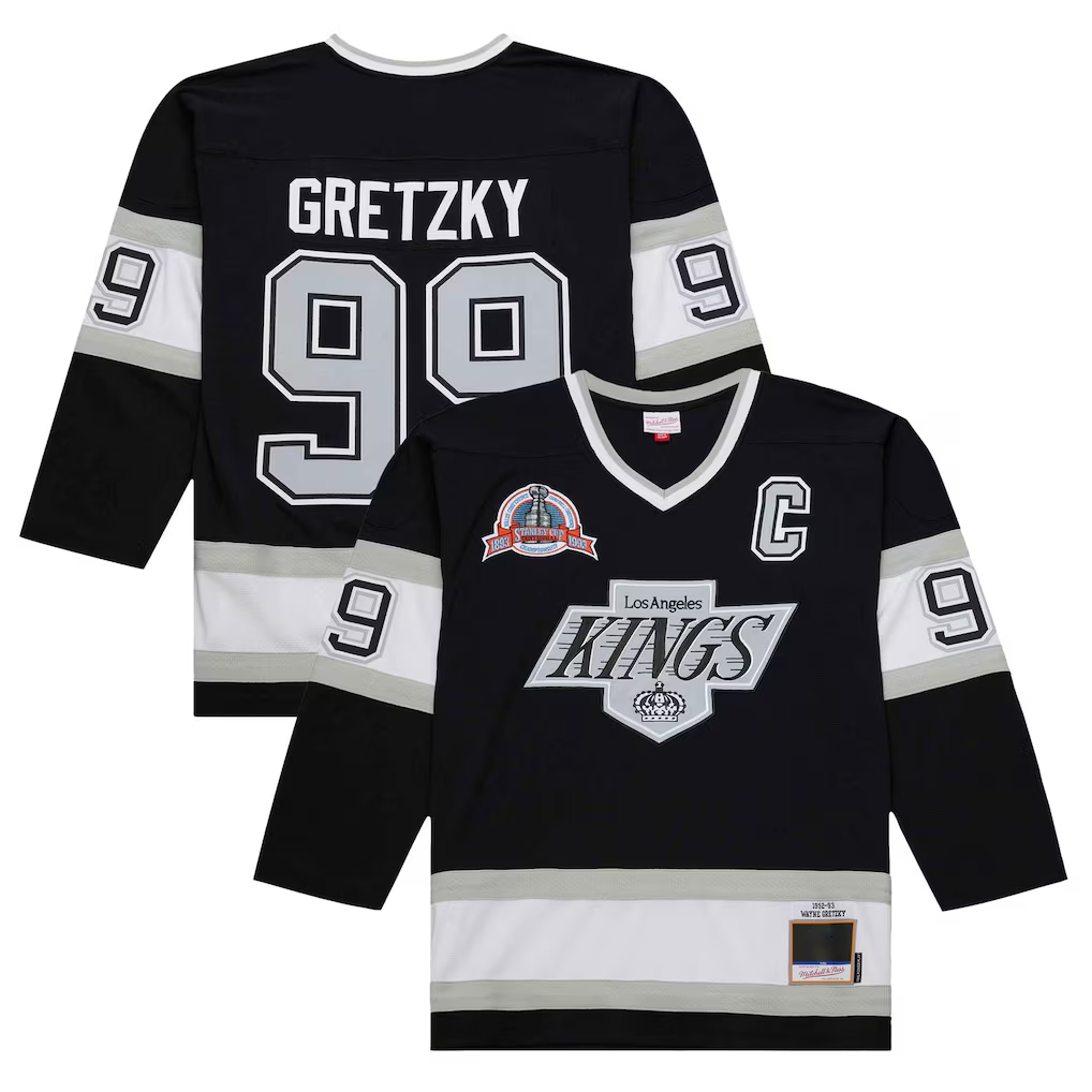 Blackjersey LA.Kings #99 Wayne Gretzky Black 1992-93 Power Play Jerseys