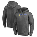 Blackjersey LA.Rams Gray LOGO Pullover Hoodie Limited Game Blank Player Stitched Jerseys