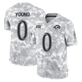Blackjersey LA.Rams #0 Byron Young Player Arctic Camo Salute To Service Limited Game Stitched Jerseys