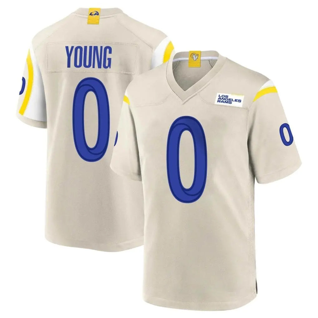 Blackjersey LA.Rams #0 Byron Young Player Bone Home Game Stitched Jerseys
