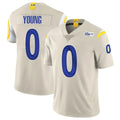 Blackjersey LA.Rams #0 Byron Young Player Bone Limited Vapor Home Game Stitched Jerseys
