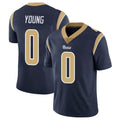 Blackjersey LA.Rams #0 Byron Young Player Navy Limited Vapor Untouchable Home Game Stitched Jerseys