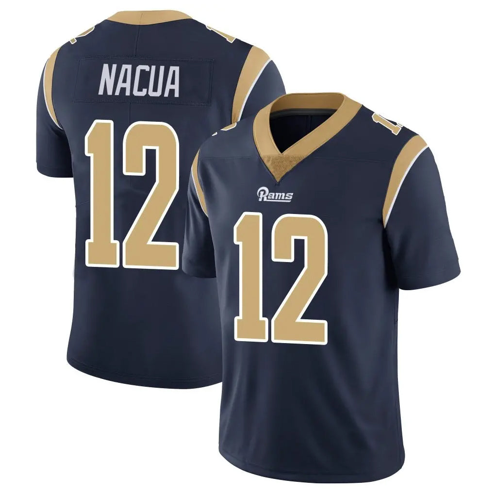 Blackjersey LA.Rams #12 Puka Nacua Player Navy Limited Vapor Untouchable Home Game Stitched Jerseys