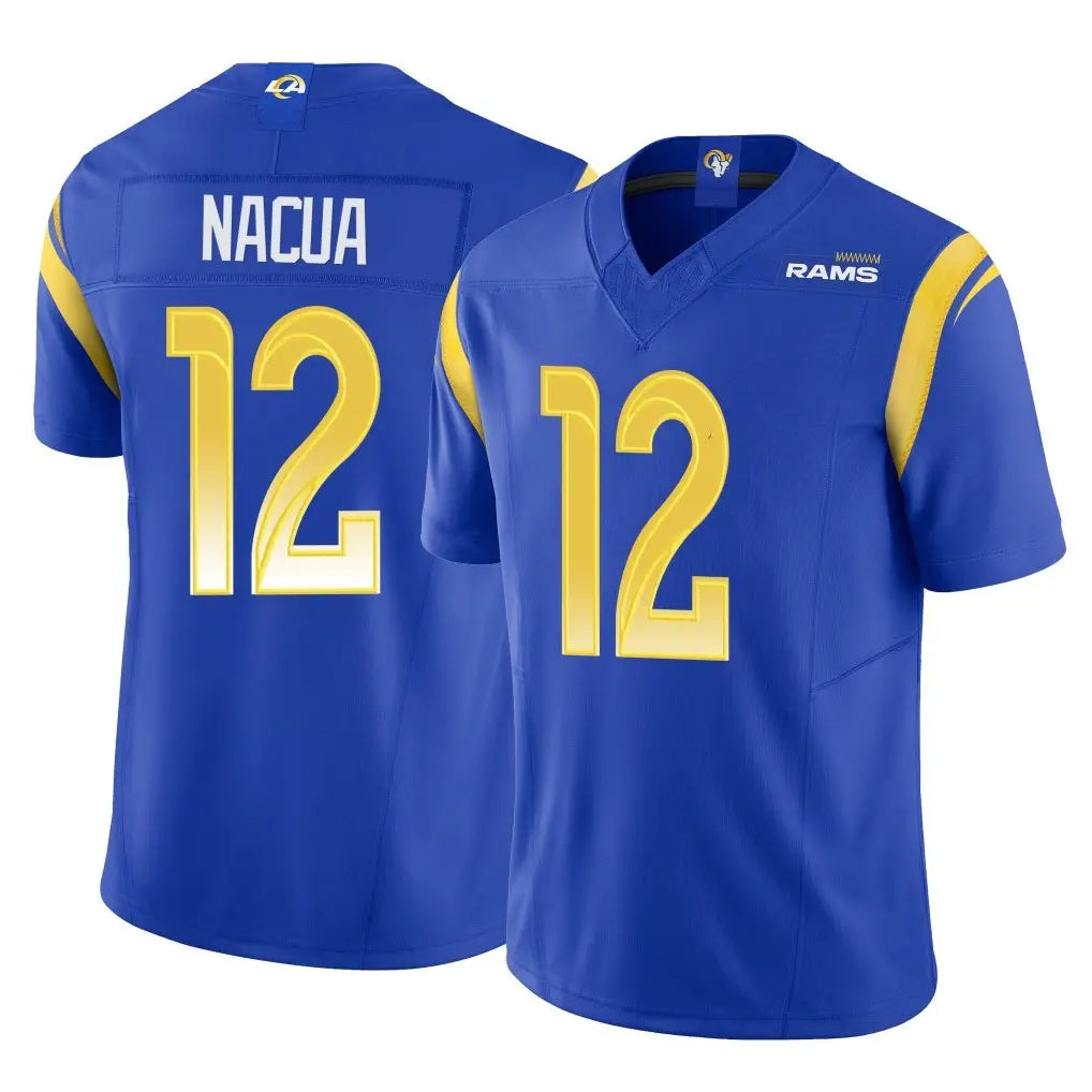 Blackjersey LA.Rams #12 Puka Nacua Player Royal Limited Vapor F.U.S.E. Home Game Stitched Jerseys