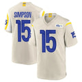 Blackjersey LA.Rams #15 Ty Simpson Player Bone Home Game Stitched Jerseys