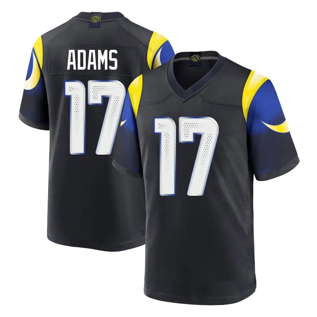 Blackjersey LA.Rams #17 Davante Adams Player Black Midnight Rivalries Collection Home Game Stitched Jerseys