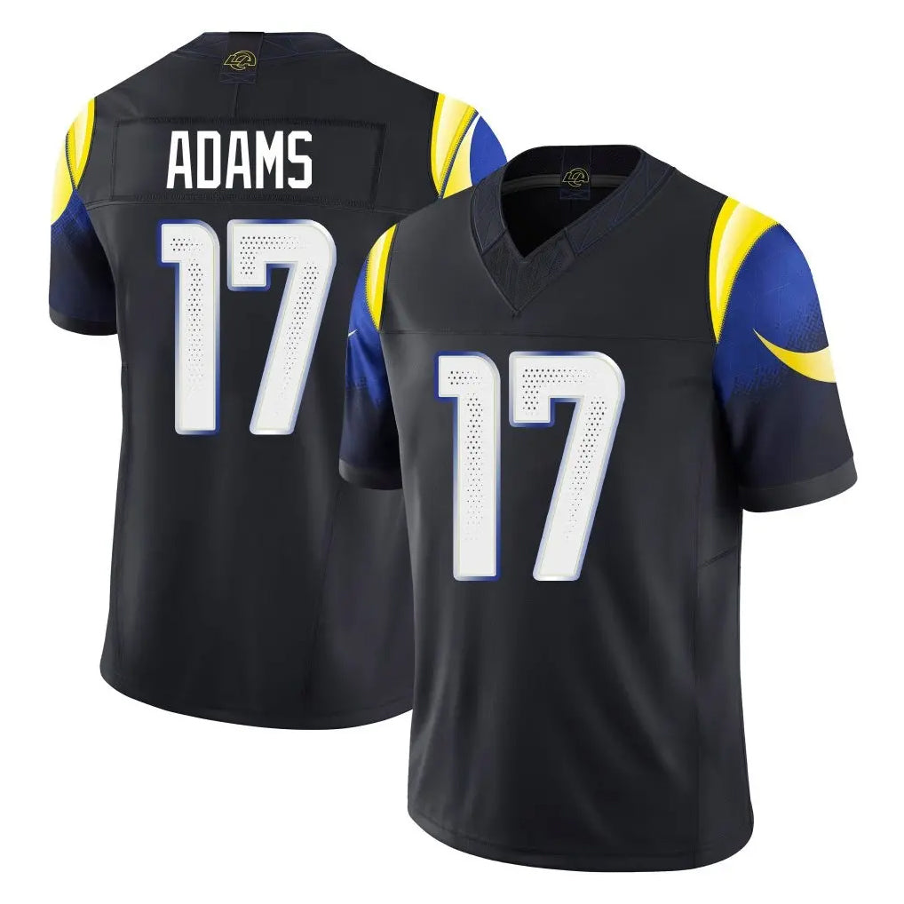 Blackjersey LA.Rams #17 Davante Adams Player Black Midnight Rivalries Collection Limited Home Game Stitched Jerseys