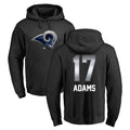 Blackjersey LA.Rams #17 Davante Adams Player Black Pullover Hoodie Limited Game Stitched Jerseys
