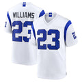 Blackjersey LA.Rams #23 Kyren Williams Player Fearsome White Home Game Stitched Jerseys