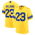 Blackjersey LA.Rams #23 Kyren Williams Player Gold Classic Sol Home Game Stitched Jerseys