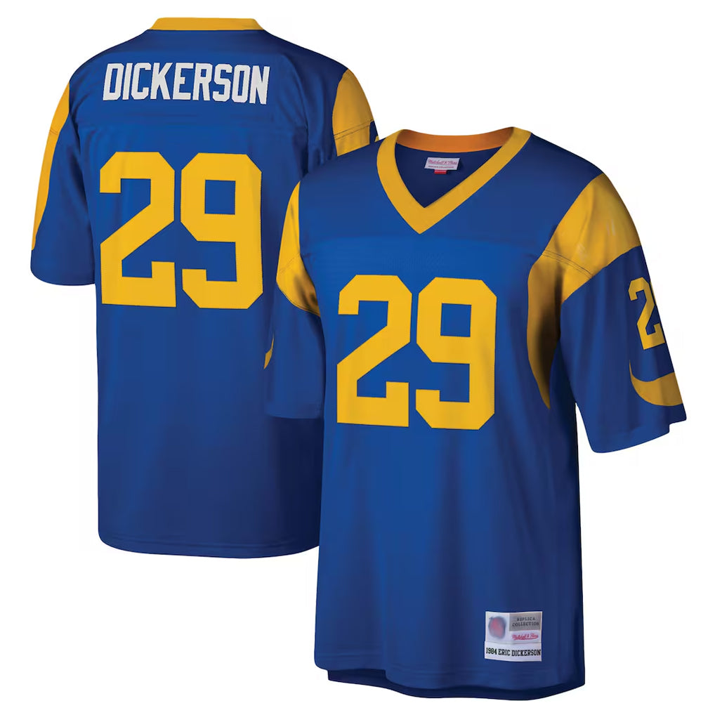 Blackjersey LA.Rams #29 Eric Dickerson Player Royal Mitchell & Ness Legacy Replica Stitched Jerseys
