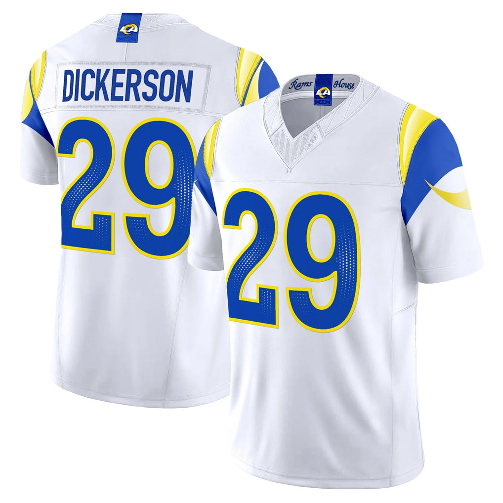 Blackjersey LA.Rams #29 Eric Dickerson Player White Rivalries Vapor Limited Home Game Stitched Jerseys