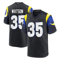 Blackjersey LA.Rams #35 Jaylen Watson Player Black Midnight Rivalries Collection Home Game Stitched Jerseys