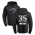 Blackjersey LA.Rams #35 Jaylen Watson Player Black Pullover Hoodie Limited Game Stitched Jerseys
