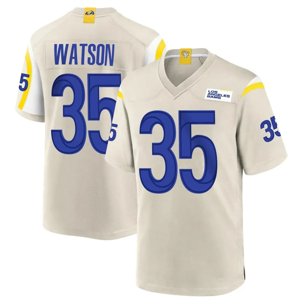 Blackjersey LA.Rams #35 Jaylen Watson Player Bone Home Game Stitched Jerseys