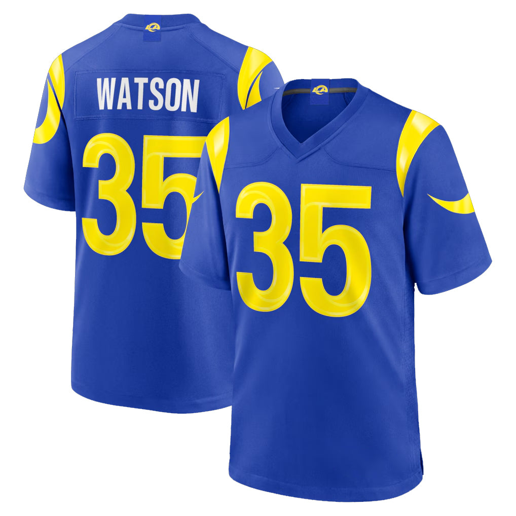 Blackjersey LA.Rams #35 Jaylen Watson Player Royal Limited Home Game Stitched Jerseys