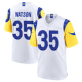 Blackjersey LA.Rams #35 Jaylen Watson Player White Limited Home Game Stitched Jerseys