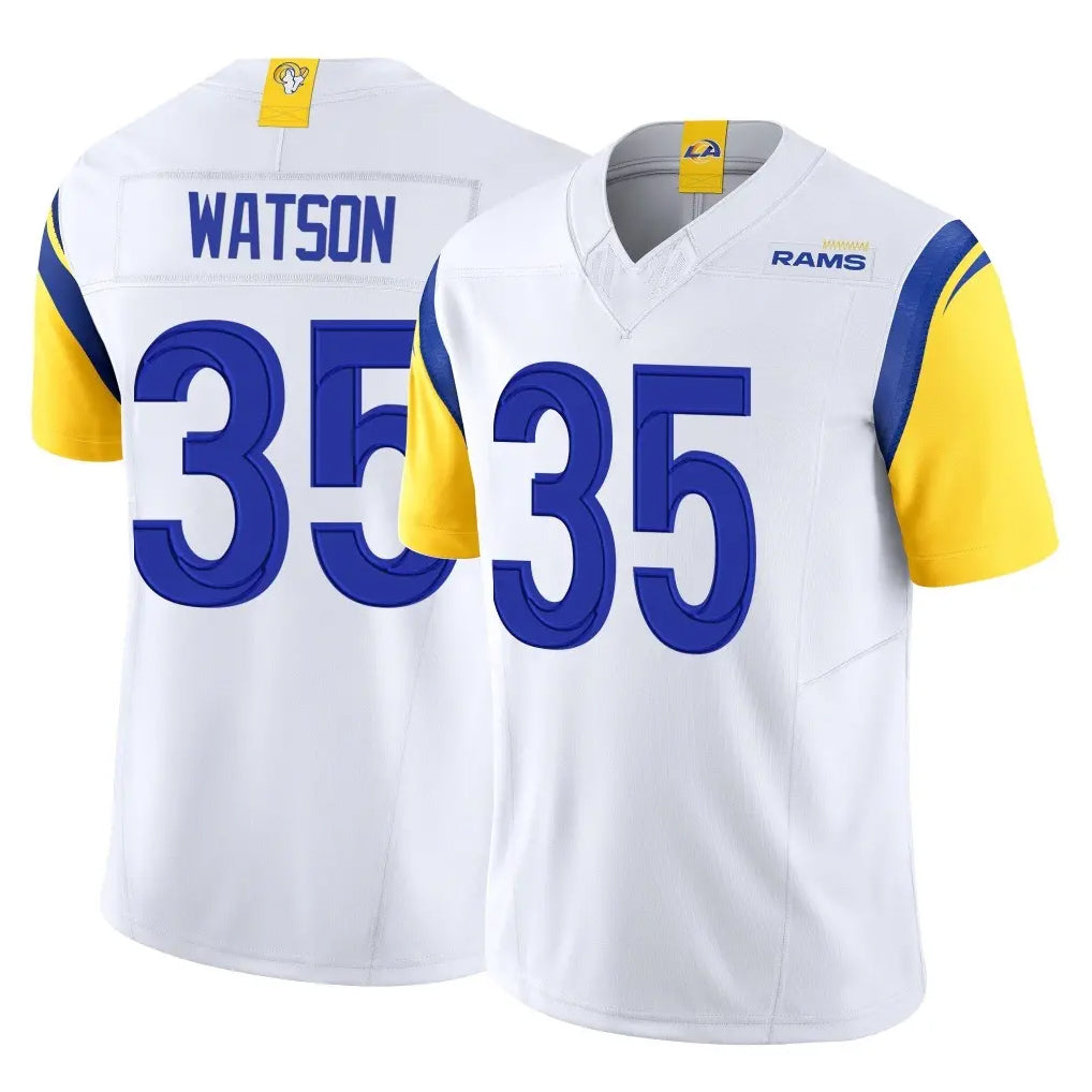 Blackjersey LA.Rams #35 Jaylen Watson Player White Limited Vapor F.U.S.E. Home Game Stitched Jerseys