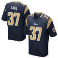 Blackjersey LA.Rams #37 Quentin Lake Player Navy Home Game Stitched Jerseys