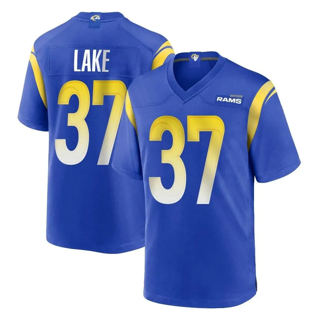 Blackjersey LA.Rams #37 Quentin Lake Player Royal Home Game Stitched Jerseys