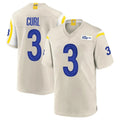 Blackjersey LA.Rams #3 Kam Curl Player Bone Home Game Stitched Jerseys