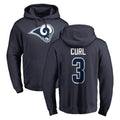Blackjersey LA.Rams #3 Kam Curl Player Navy Pullover Hoodie Limited Game Stitched Jerseys