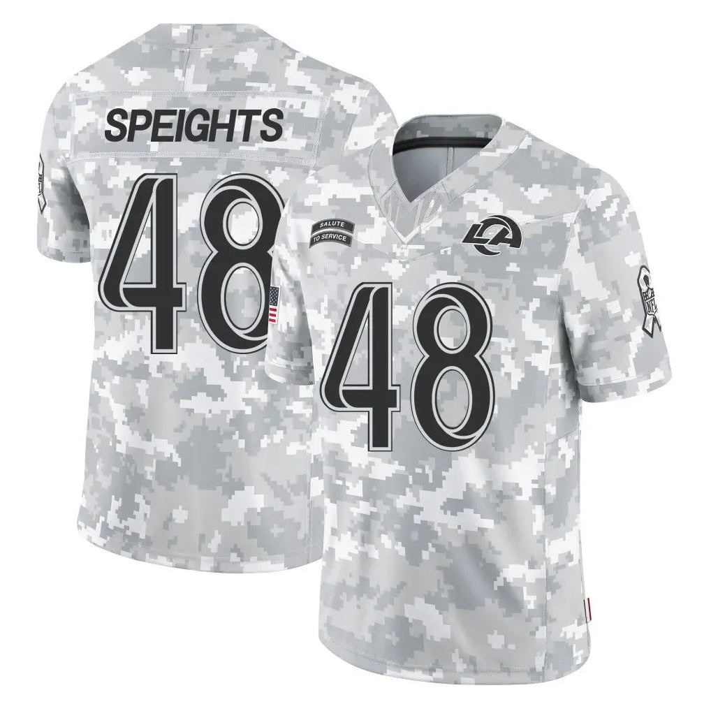 Blackjersey LA.Rams #48 Omar Speights Player Arctic Camo Salute To Service Limited Game Stitched Jerseys