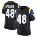 Blackjersey LA.Rams #48 Omar Speights Player Black Midnight Rivalries Collection Limited Home Game Stitched Jerseys