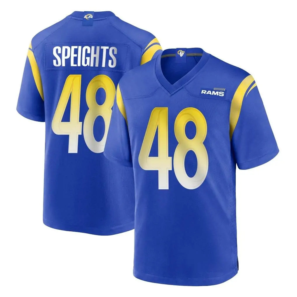 Blackjersey LA.Rams #48 Omar Speights Player Royal Home Game Stitched Jerseys