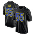 Blackjersey LA.Rams #55 Braden Fiske Player Black Fashion Limited Home Game Stitched Jerseys