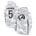 Blackjersey LA.Rams #5 Kamren Kinchens Player Arctic Camo Salute to Service Hoodies Limited Game Stitched Jerseys