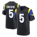 Blackjersey LA.Rams #5 Kamren Kinchens Player Black Midnight Rivalries Collection Home Game Stitched Jerseys