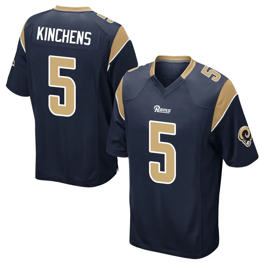 Blackjersey LA.Rams #5 Kamren Kinchens Player Navy Home Game Stitched Jerseys