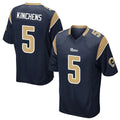 Blackjersey LA.Rams #5 Kamren Kinchens Player Navy Home Game Stitched Jerseys