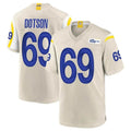 Blackjersey LA.Rams #69 Kevin Dotson Player Bone Home Game Stitched Jerseys