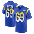 Blackjersey LA.Rams #69 Kevin Dotson Player Royal Home Game Stitched Jerseys