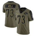 Blackjersey LA.Rams #73 Steve Avila Player Olive Salute To Service Limited Game Stitched Jerseys
