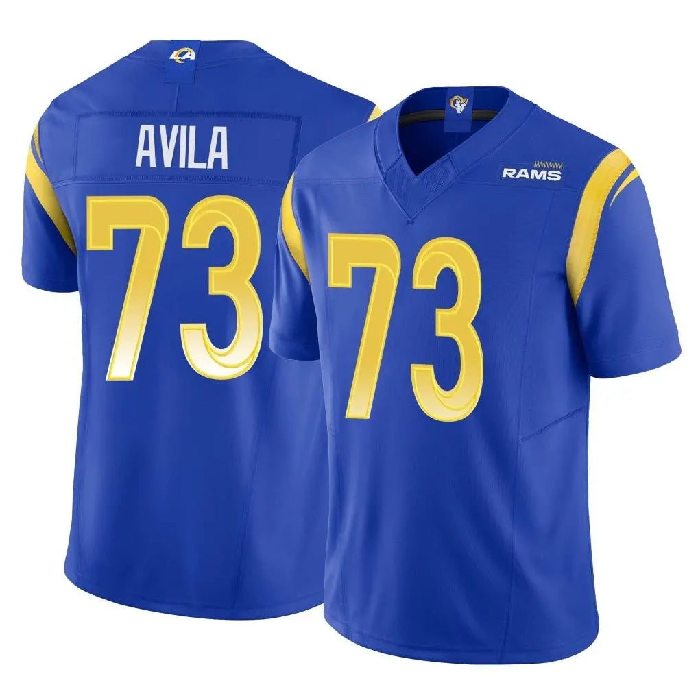 Blackjersey LA.Rams #73 Steve Avila Player Royal Limited Vapor F.U.S.E. Home Game Stitched Jerseys