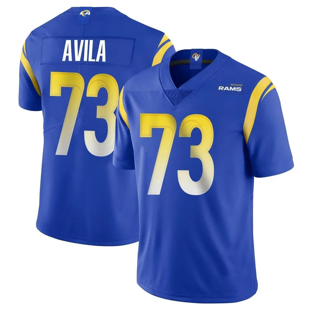 Blackjersey LA.Rams #73 Steve Avila Player Royal Limited Vapor Untouchable Home Game Stitched Jerseys